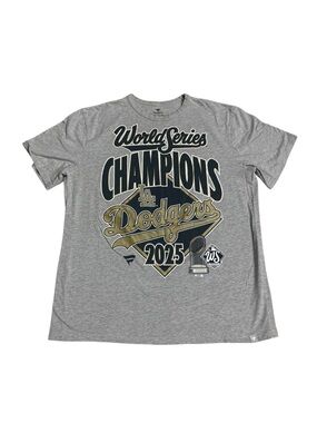 Los Angeles Dodgers 2025 World Series Champions Fanatics T-Shirt XL Gray
